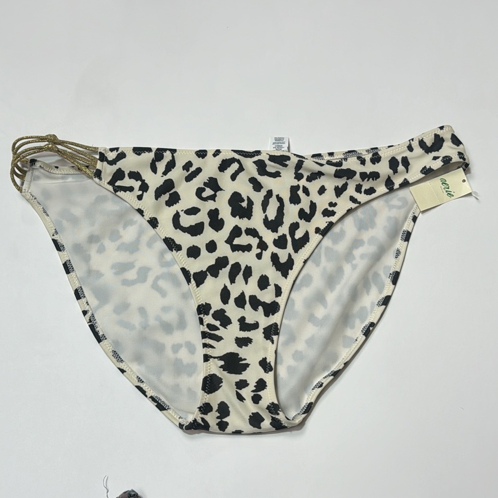 Aerie Animal Print Bikini Bottom with Black Accents Xl